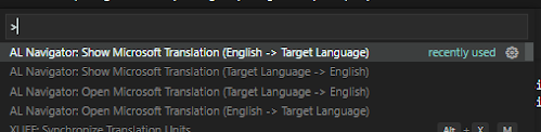 Using Microsoft Translations in VS AL Code