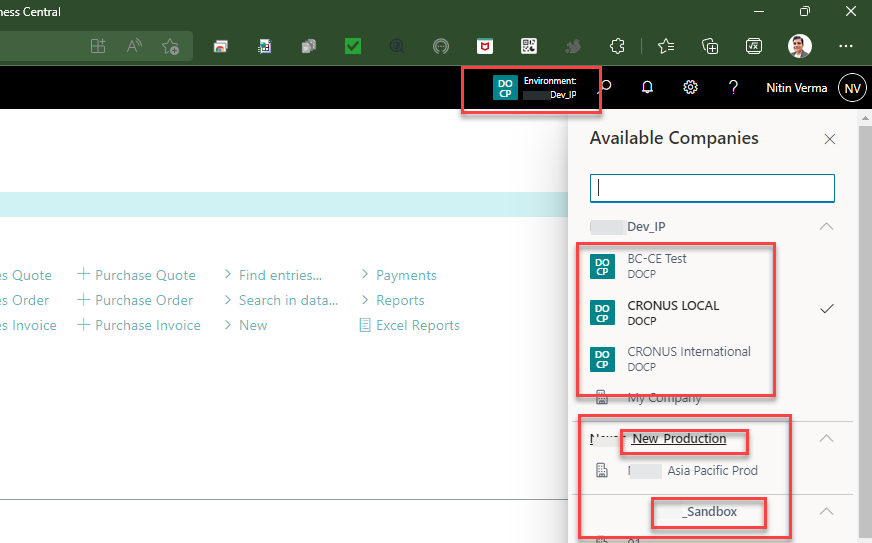 New Feature of Wave 2 - Switch companies across environments
